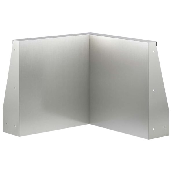 vidaXL Oporný múr 50 x 50 x 30 cm Nehrdzavejúca oceľ Strieborná – Obrázok 5