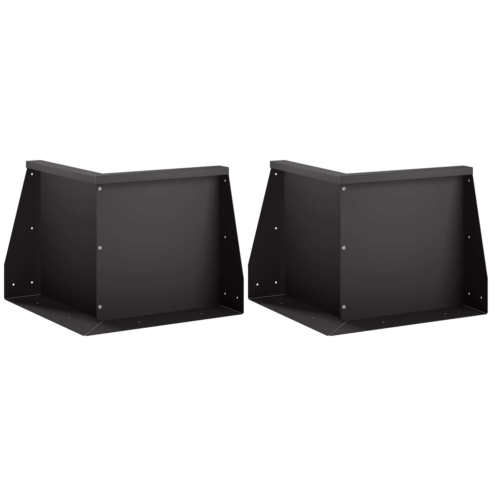 8015172_1.jpg vidaXL Oporný múr 2 ks 50 x 50 x 40 cm Oceľ Čierna – Obrázok 1