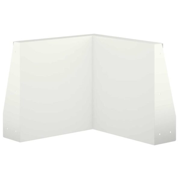 vidaXL Oporný múr 2 ks 50 x 50 x 40 cm Oceľ Biela – Obrázok 4