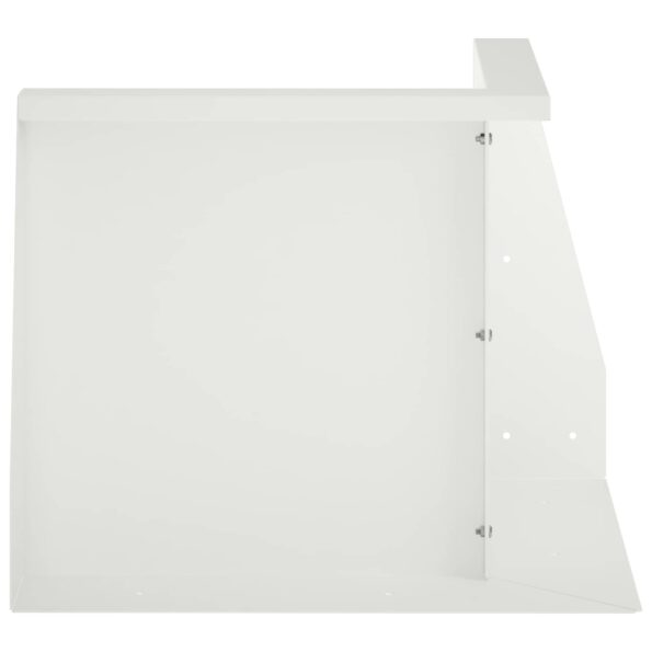 vidaXL Oporný múr 2 ks 50 x 50 x 50 cm Oceľ Biela – Obrázok 3