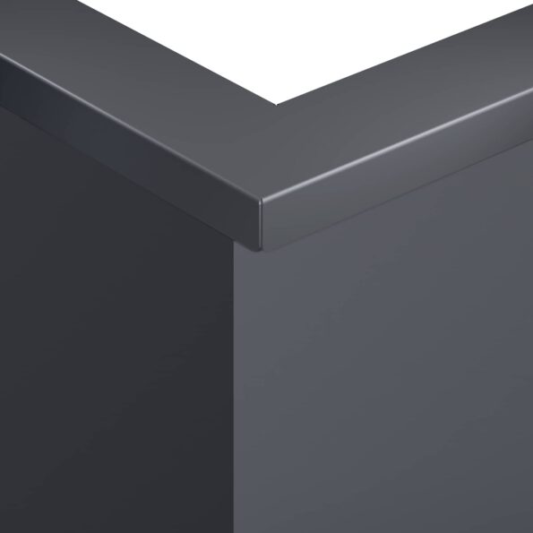 vidaXL Oporný múr 50 x 50 x 50 cm Oceľ Antracitová – Obrázok 5
