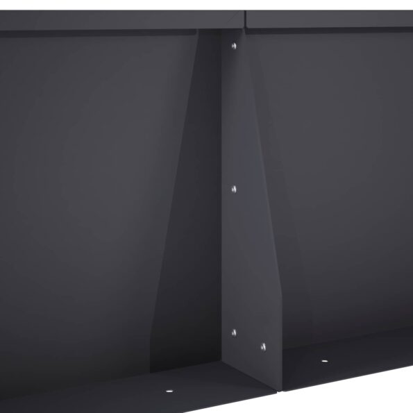 vidaXL Oporný múr 2 ks 50 x 50 x 50 cm Oceľ Antracitová – Obrázok 6