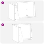 vidaXL Oporný múr 50 x 50 x 30 cm Oceľ Čierna – Obrázok 6