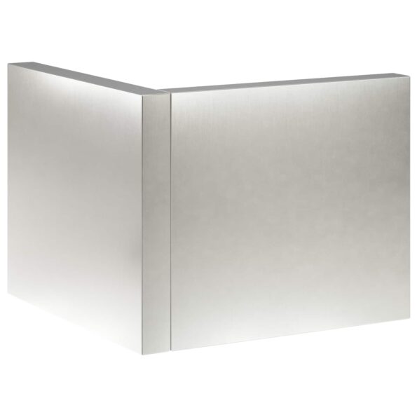 vidaXL Oporný múr 50 x 50 x 30 cm Nehrdzavejúca oceľ Strieborná – Obrázok 4