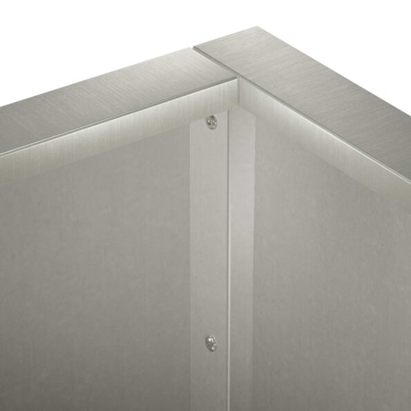 vidaXL Oporný múr 50 x 50 x 30 cm Nehrdzavejúca oceľ Strieborná – Obrázok 5