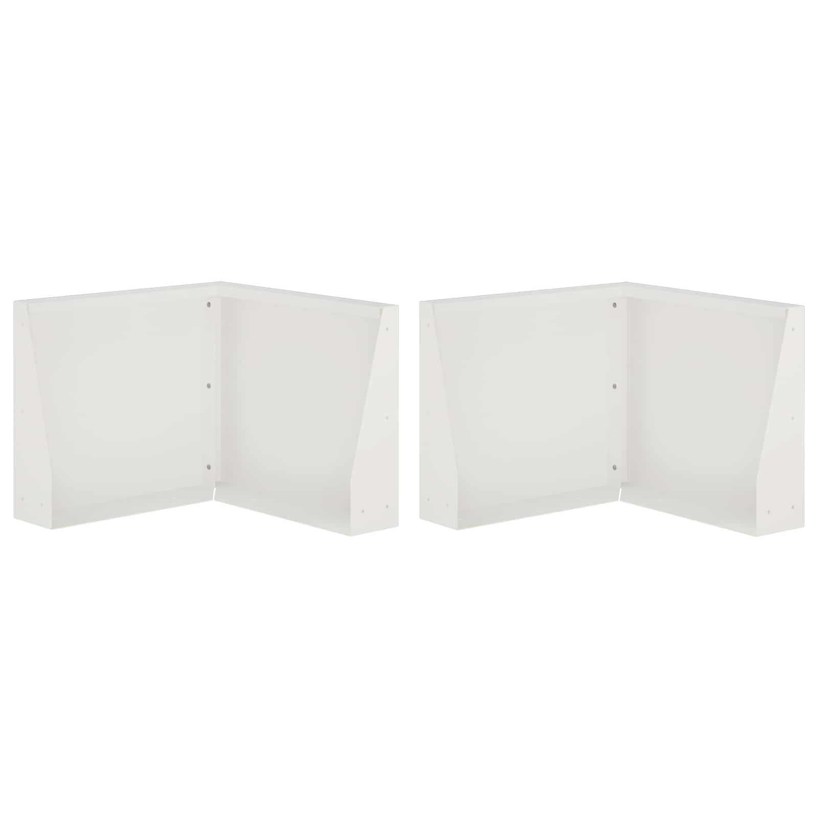 8015216_1.jpg vidaXL Oporný múr 2 ks 50 x 50 x 40 cm Oceľ Biela – Obrázok 1