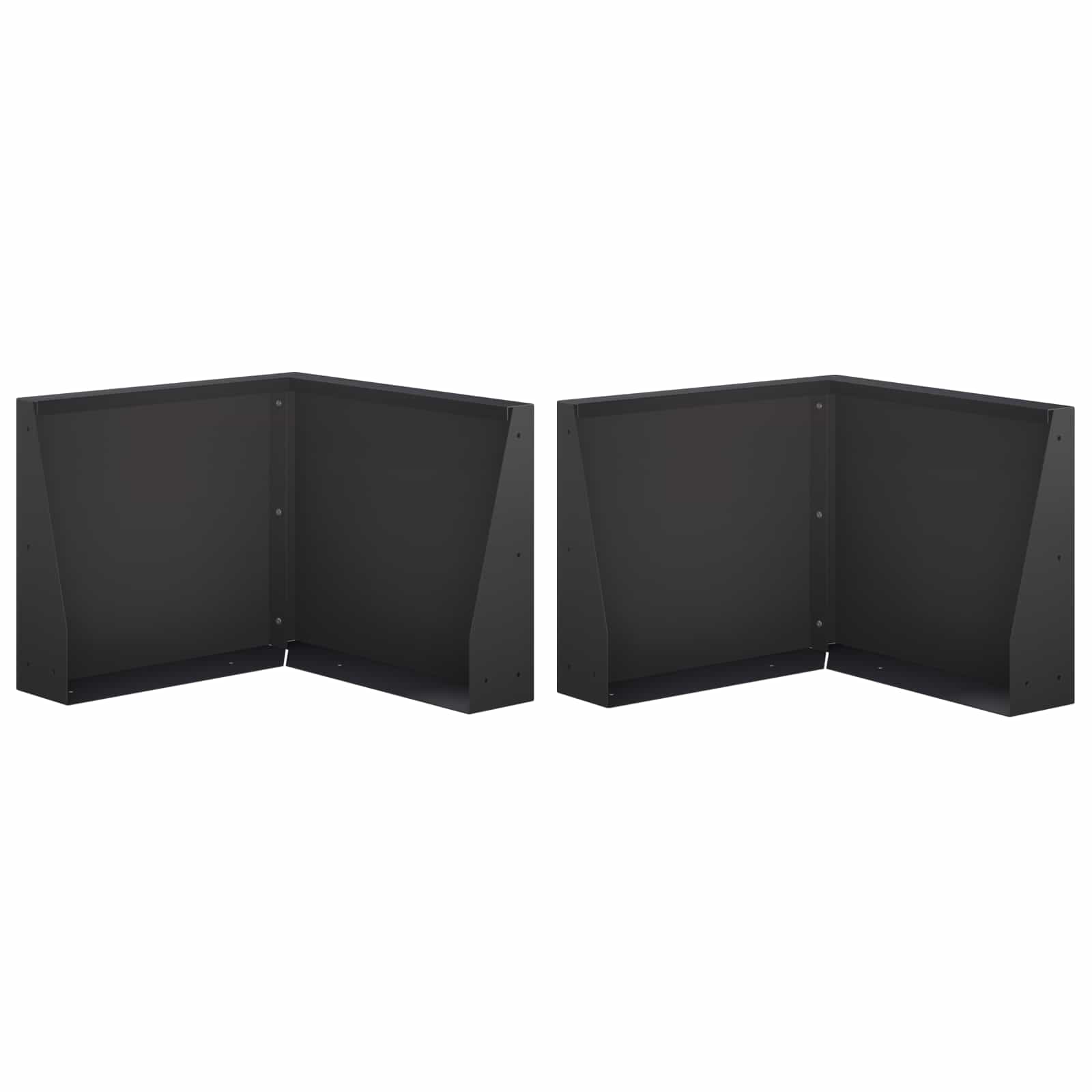 8015228_1.jpg vidaXL Oporný múr 2 ks 50 x 50 x 50 cm Oceľ Čierna – Obrázok 1