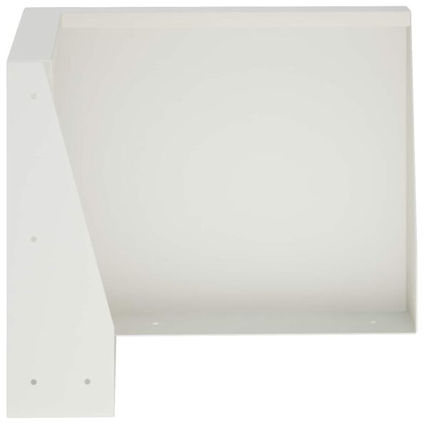 vidaXL Oporný múr 2 ks 50 x 50 x 50 cm Oceľ Biela – Obrázok 3