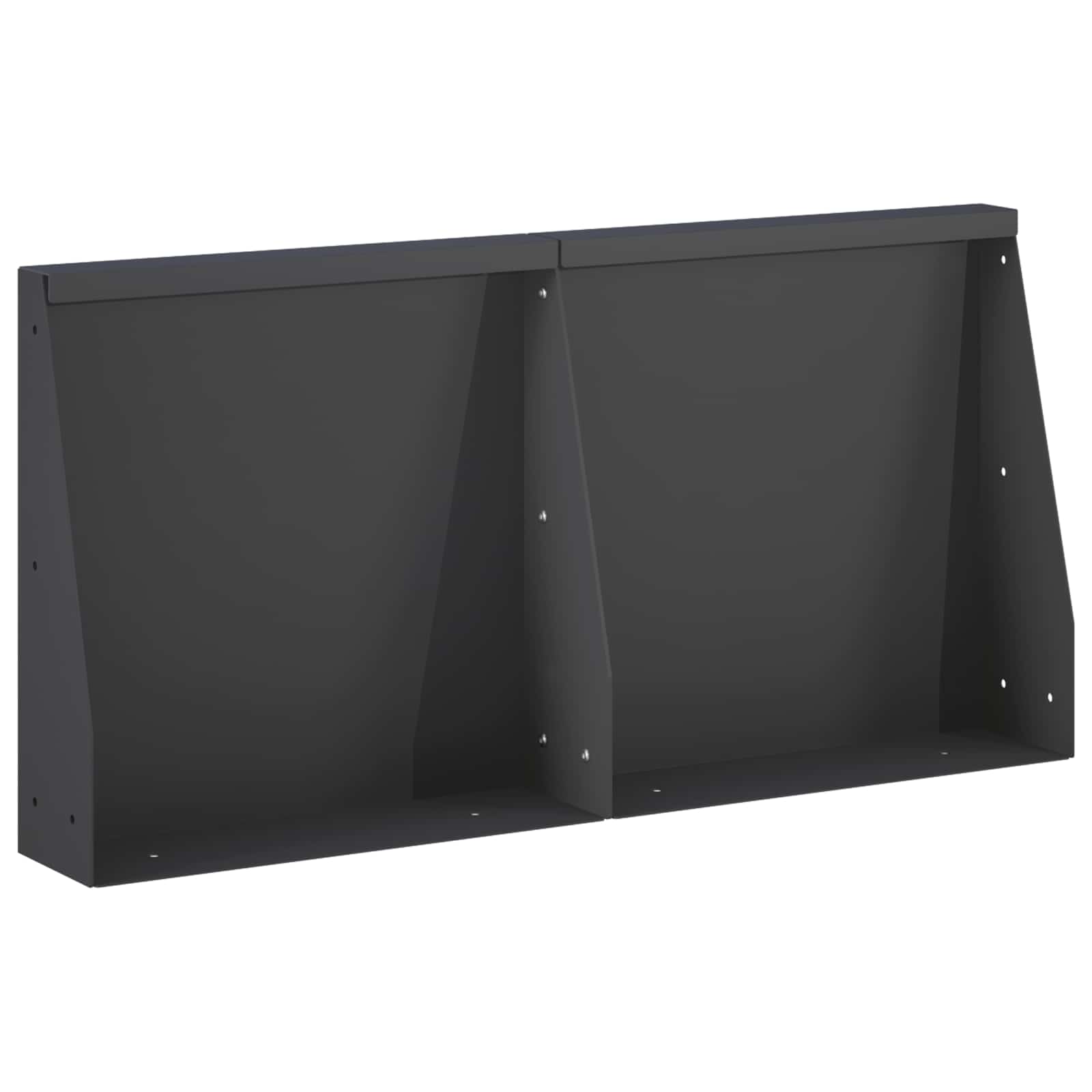 8015241_1.jpg vidaXL Oporný múr 2 ks 40 x 12 x 30 cm Oceľ Čierna – Obrázok 1