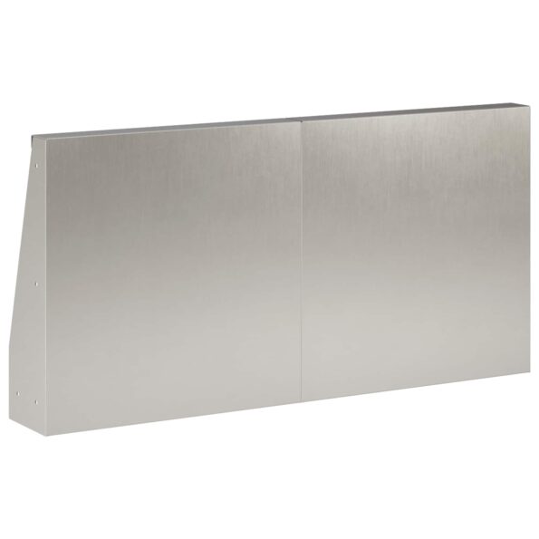 vidaXL Oporný múr 2 ks 40 x 12 x 30 cm Nehrdzavejúca oceľ Strieborná – Obrázok 5