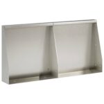 vidaXL Oporný múr 2 ks 40 x 12 x 40 cm Nehrdzavejúca oceľ Strieborná