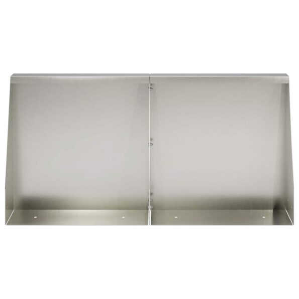 vidaXL Oporný múr 2 ks 40 x 12 x 40 cm Nehrdzavejúca oceľ Strieborná – Obrázok 3
