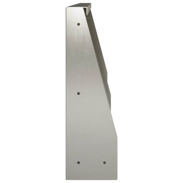 vidaXL Oporný múr 2 ks 40 x 12 x 40 cm Nehrdzavejúca oceľ Strieborná – Obrázok 4