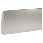 vidaXL Oporný múr 2 ks 40 x 12 x 40 cm Nehrdzavejúca oceľ Strieborná – Obrázok 5