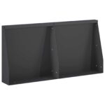 vidaXL Oporný múr 2 ks 40 x 12 x 50 cm Oceľ Čierna