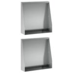 vidaXL Oporný múr 2 ks 40 x 12 x 50 cm Pozinkovaná oceľ Strieborná – Obrázok 2