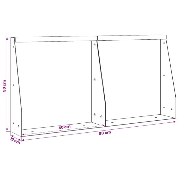 vidaXL Oporný múr 2 ks 40 x 12 x 50 cm Poveternostne odolná oceľ – Obrázok 10