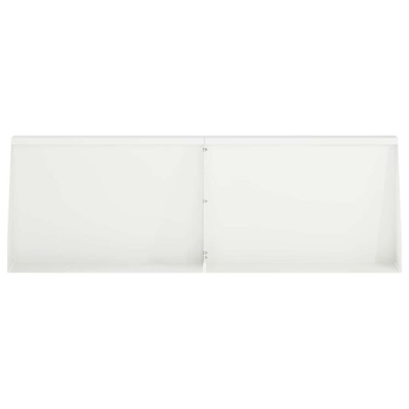 vidaXL Oporný múr 2 ks 60 x 12 x 50 cm Oceľ Biela – Obrázok 3