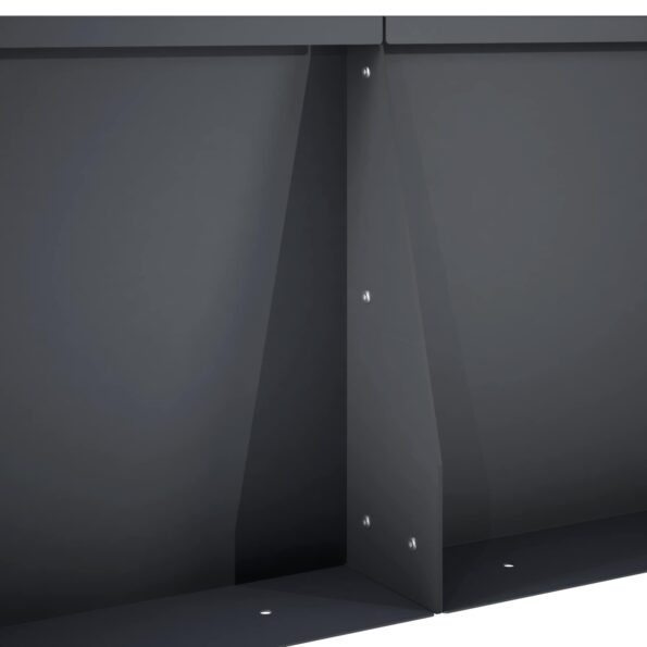 vidaXL Oporný múr 2 ks 60 x 12 x 50 cm Oceľ Antracitová – Obrázok 7