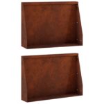 vidaXL Oporný múr 2 ks 60 x 12 x 50 cm Poveternostne odolná oceľ – Obrázok 2