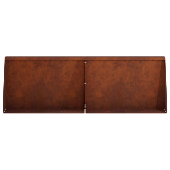 vidaXL Oporný múr 2 ks 60 x 12 x 50 cm Poveternostne odolná oceľ – Obrázok 4