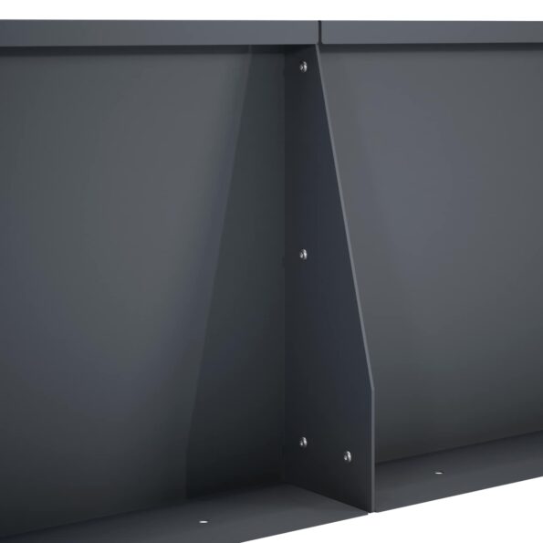 vidaXL Oporný múr 2 ks 80 x 12 x 30 cm Oceľ Antracitová – Obrázok 7