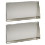 vidaXL Oporný múr 2 ks 80 x 12 x 30 cm Nehrdzavejúca oceľ Strieborná – Obrázok 2