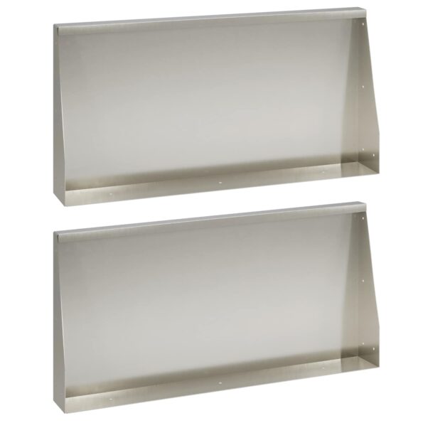 vidaXL Oporný múr 2 ks 80 x 12 x 30 cm Nehrdzavejúca oceľ Strieborná – Obrázok 2