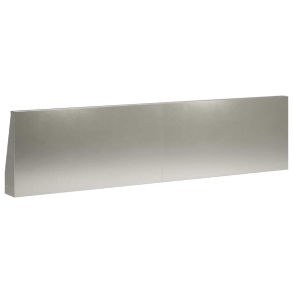 vidaXL Oporný múr 2 ks 80 x 12 x 30 cm Nehrdzavejúca oceľ Strieborná – Obrázok 5