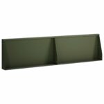 vidaXL Oporný múr 2 ks 80 x 12 x 40 cm Oceľ Olivovo zelená