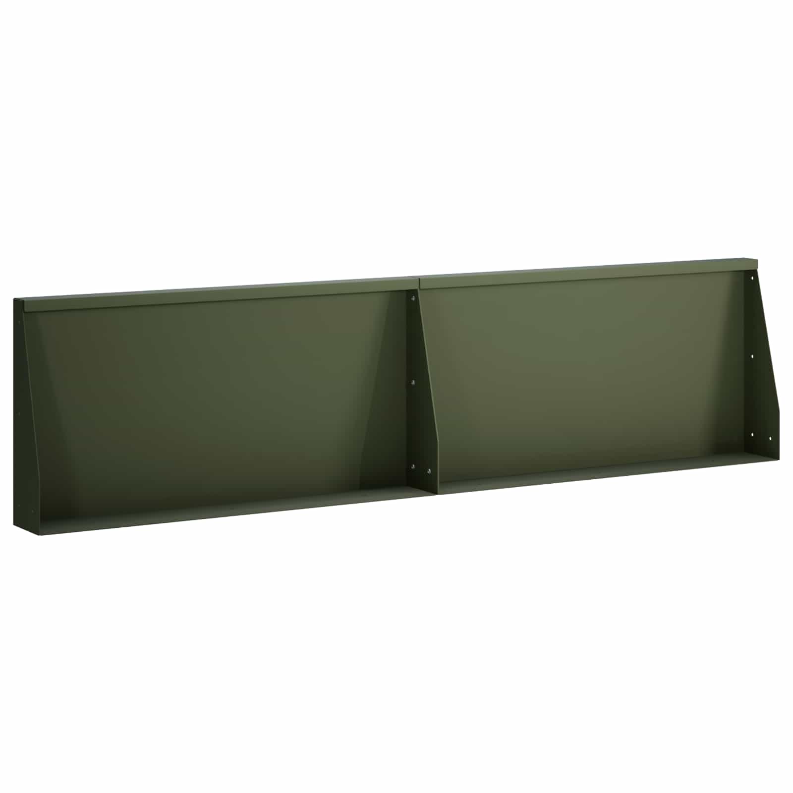 8015293_1.jpg vidaXL Oporný múr 2 ks 80 x 12 x 40 cm Oceľ Olivovo zelená – Obrázok 1