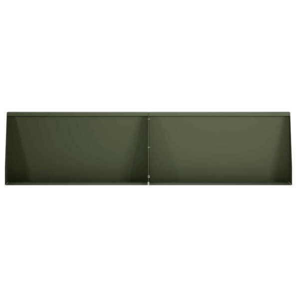 vidaXL Oporný múr 2 ks 80 x 12 x 40 cm Oceľ Olivovo zelená – Obrázok 3