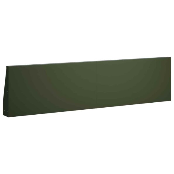 vidaXL Oporný múr 2 ks 80 x 12 x 40 cm Oceľ Olivovo zelená – Obrázok 5