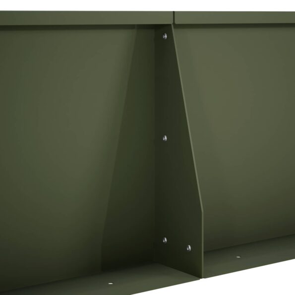 vidaXL Oporný múr 2 ks 80 x 12 x 40 cm Oceľ Olivovo zelená – Obrázok 7