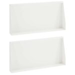vidaXL Oporný múr 2 ks 80 x 12 x 50 cm Oceľ Biela – Obrázok 2