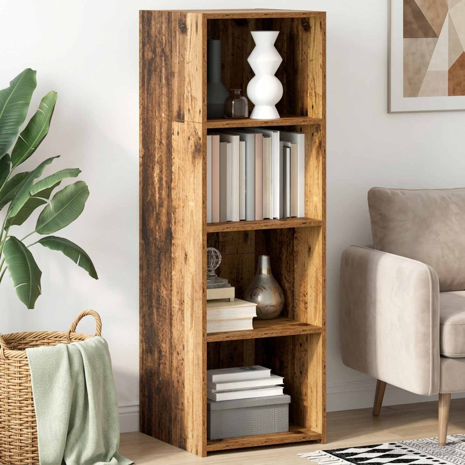 8015664_1.jpg vidaXL Highboard Staré drevo 40 x 41 x 124 cm Kompozitné drevo – Obrázok 1