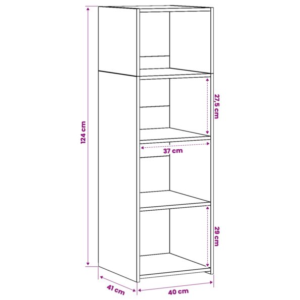 vidaXL Highboard Staré drevo 40 x 41 x 124 cm Kompozitné drevo – Obrázok 8