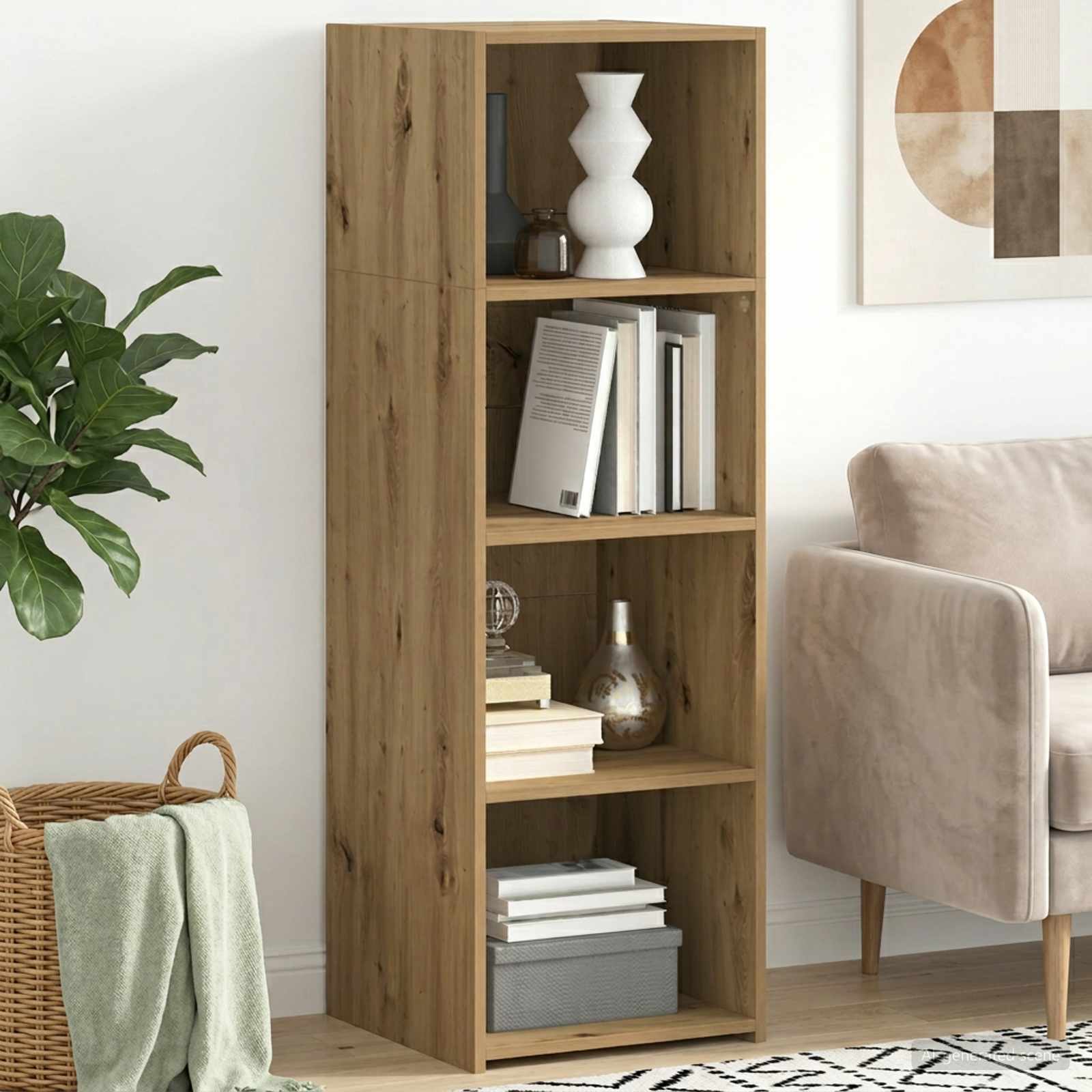 8015665_1.jpg vidaXL Highboard Dub artisan 40 x 41 x 124 cm Kompozitné drevo – Obrázok 1