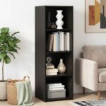 vidaXL Highboard Čierny dub 40 x 41 x 124 cm Kompozitné drevo