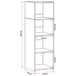 vidaXL Highboard Čierny dub 40 x 41 x 124 cm Kompozitné drevo – Obrázok 8