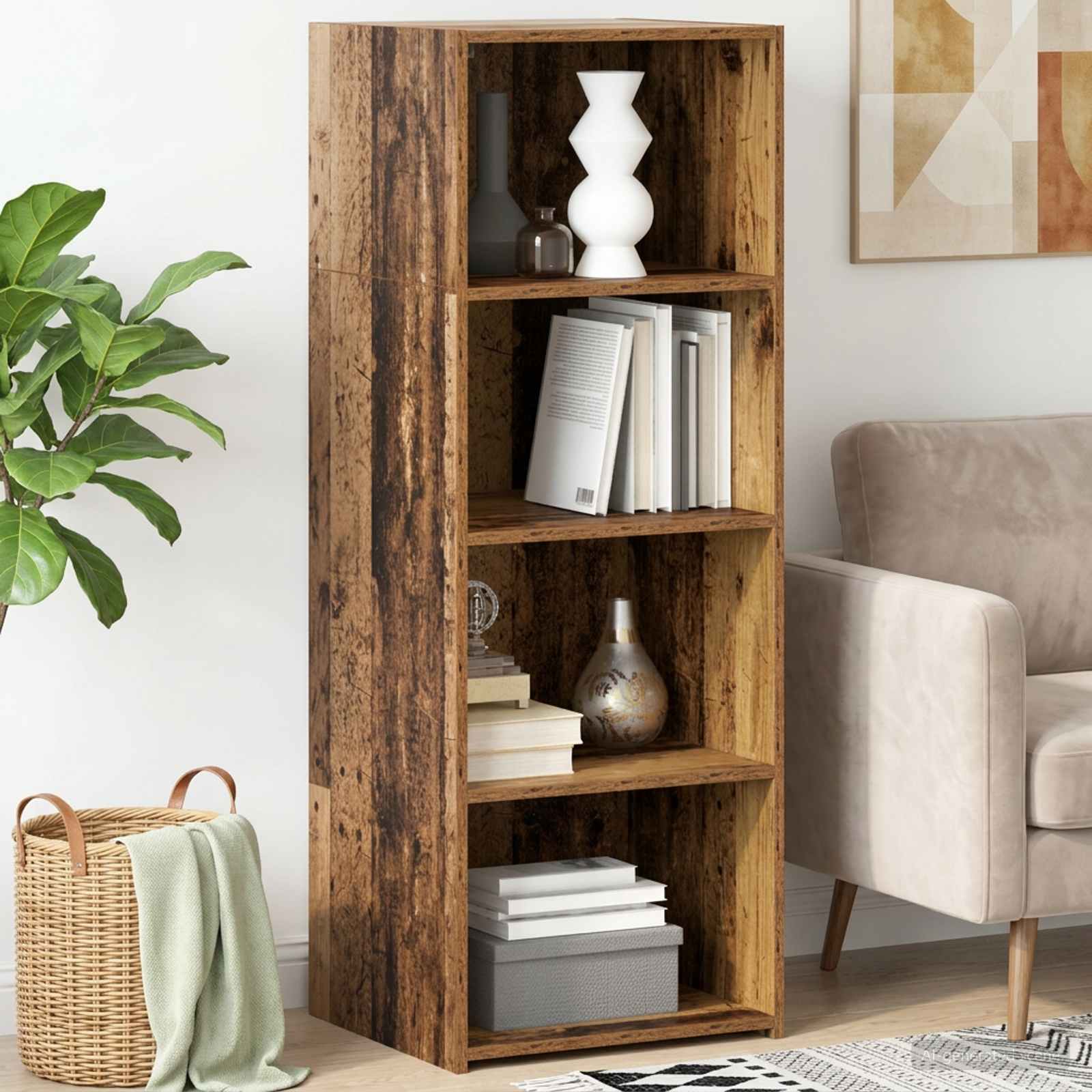 8015667_1.jpg vidaXL Highboard Staré drevo 45 x 41 x 124 cm Kompozitné drevo – Obrázok 1