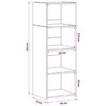 vidaXL Highboard Staré drevo 45 x 41 x 124 cm Kompozitné drevo – Obrázok 8