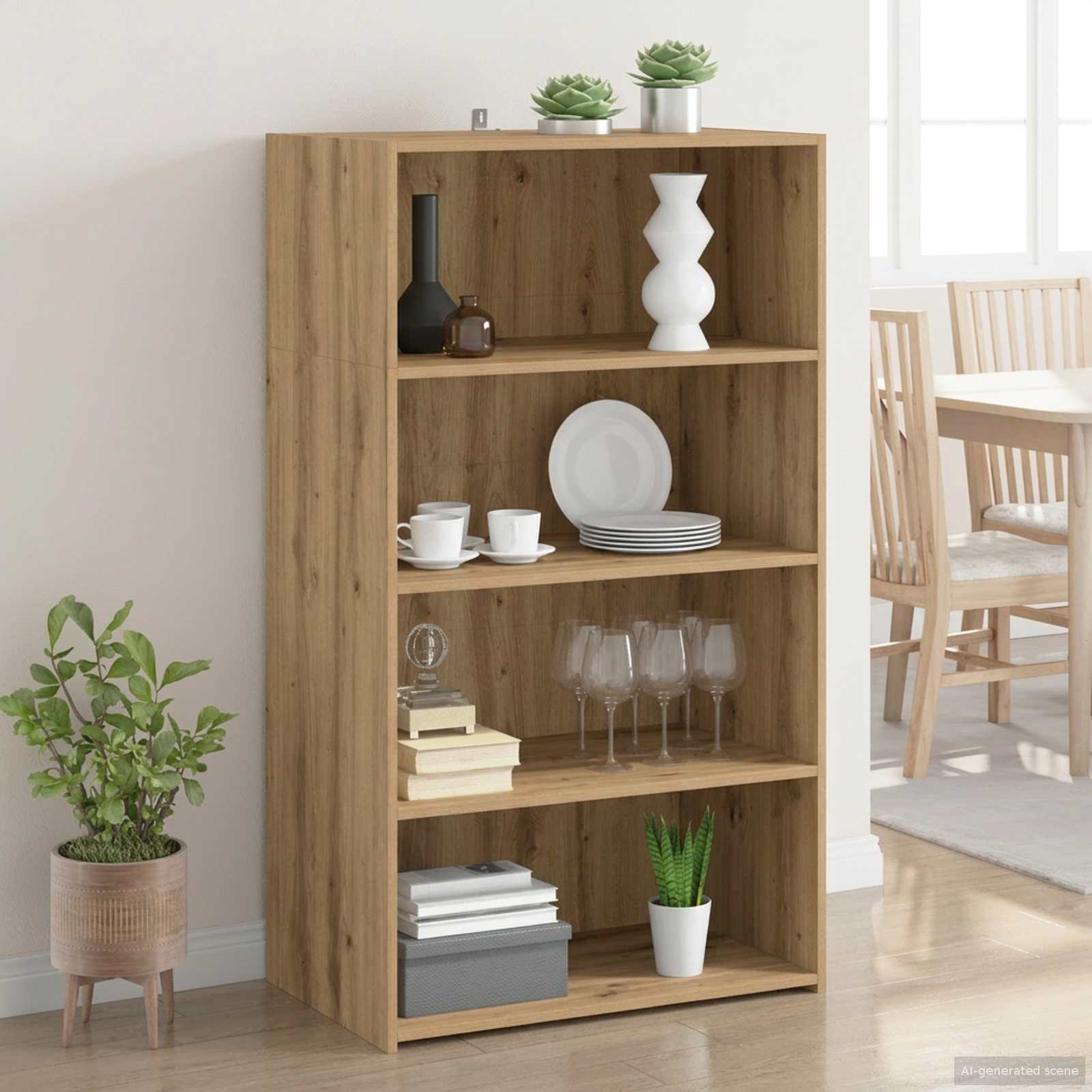 8015671_1.jpg vidaXL Highboard Dub artisan 70 x 41 x 124 cm Kompozitné drevo – Obrázok 1