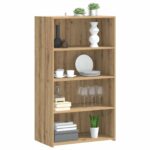 vidaXL Highboard Dub artisan 70 x 41 x 124 cm Kompozitné drevo – Obrázok 3