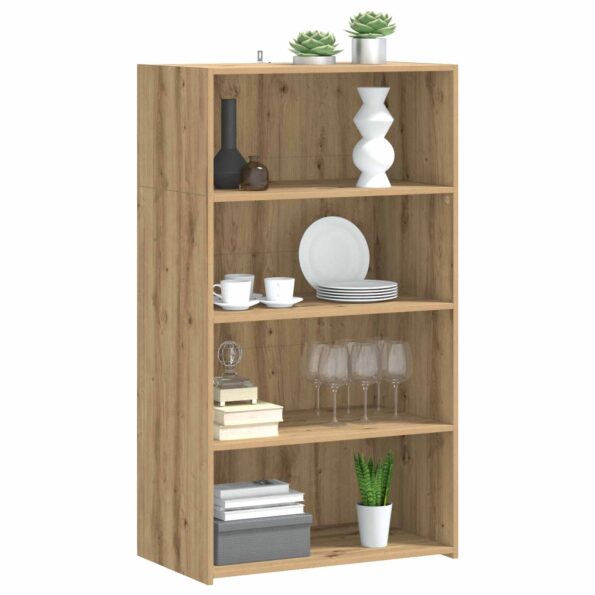 vidaXL Highboard Dub artisan 70 x 41 x 124 cm Kompozitné drevo – Obrázok 3