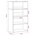 vidaXL Highboard Dub artisan 70 x 41 x 124 cm Kompozitné drevo – Obrázok 8