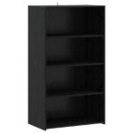 vidaXL Highboard Čierny dub 70 x 41 x 124 cm Kompozitné drevo – Obrázok 2