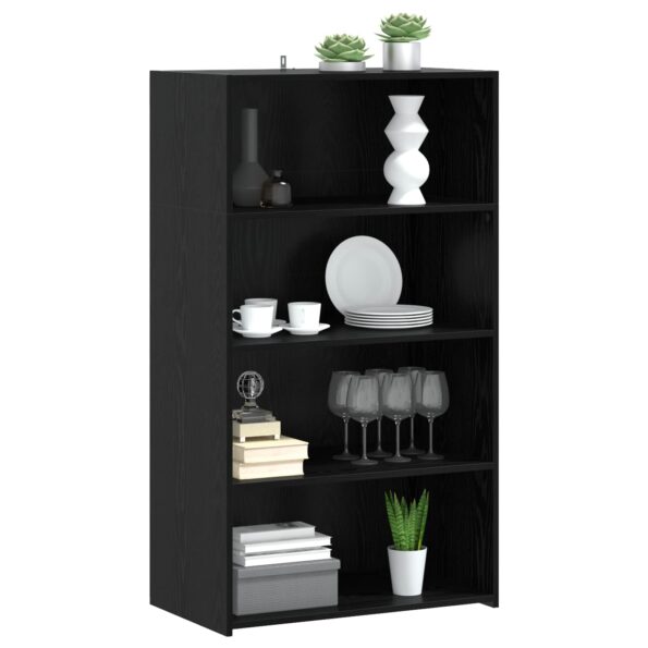 vidaXL Highboard Čierny dub 70 x 41 x 124 cm Kompozitné drevo – Obrázok 3