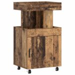 vidaXL Barový vozík Staré drevo 50 x 41 x 89 cm Kompozitné drevo – Obrázok 2