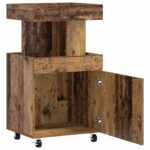 vidaXL Barový vozík Staré drevo 50 x 41 x 89 cm Kompozitné drevo – Obrázok 3
